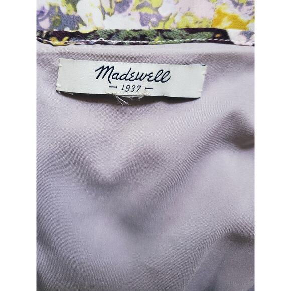 Madewell Sungarden Floral Silk Sleeveless Mini Dress Size 12 - Picture 7 of 9